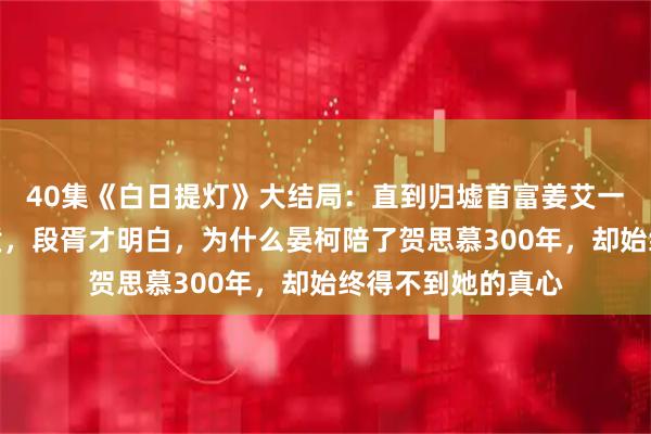 40集《白日提灯》大结局：直到归墟首富姜艾一句话点透晏柯本质，段胥才明白，为什么晏柯陪了贺思慕300年，却始终得不到她的真心