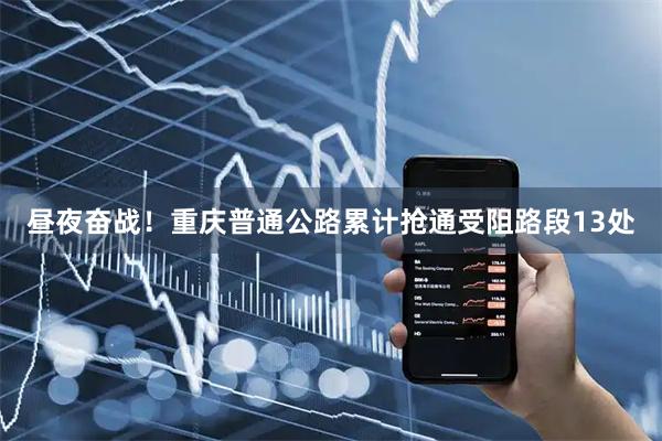 昼夜奋战！重庆普通公路累计抢通受阻路段13处
